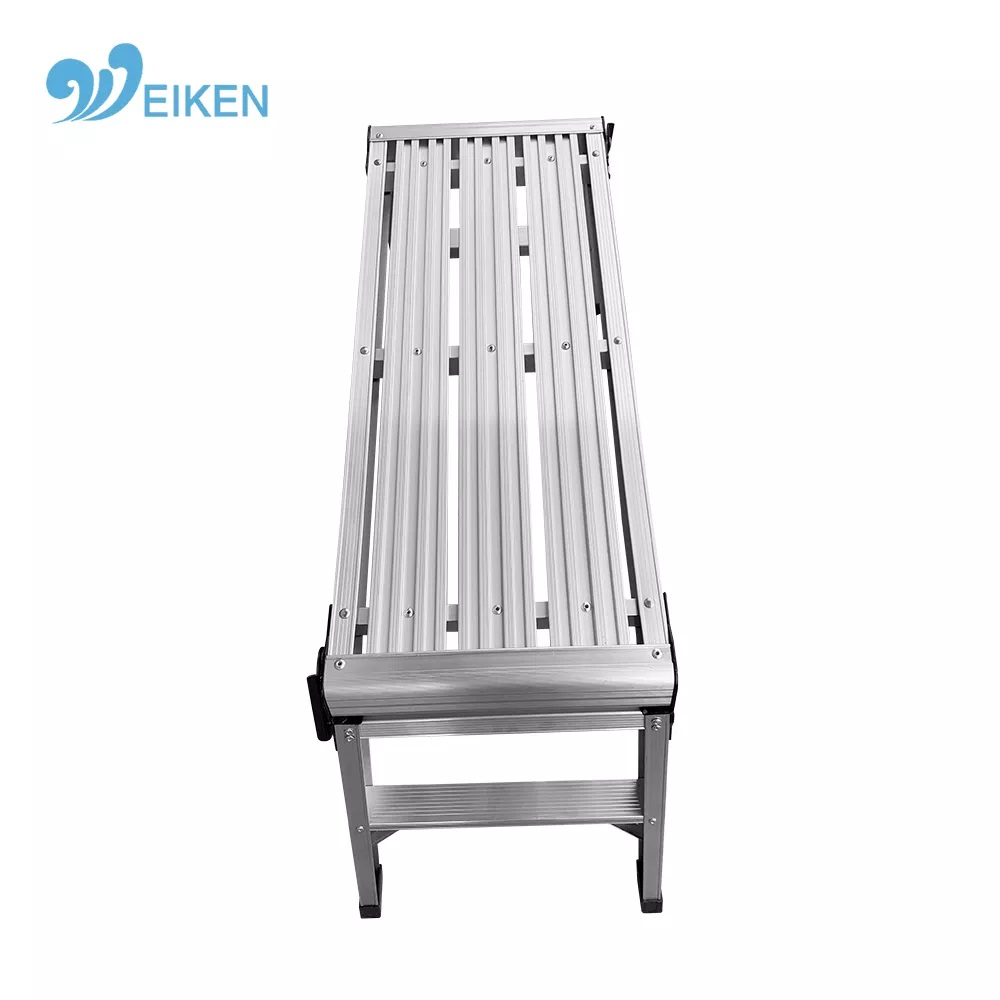 WK-WL01 Aluminum Platform Drywall Step Up Folding Work Bench Stool Ladder 
