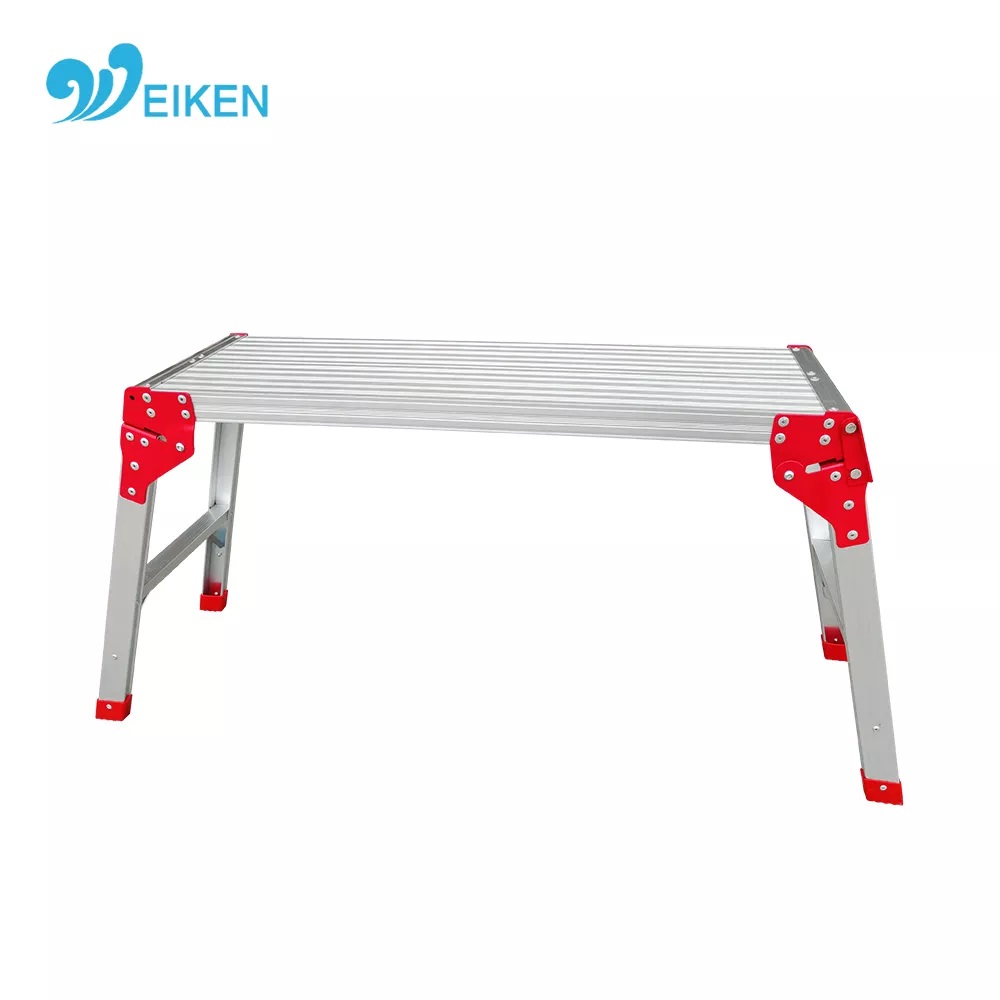 Silver and Red Work Platform