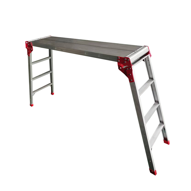 WK-WL04 Plus sliver and red work platform  with 2 pcs treadboards