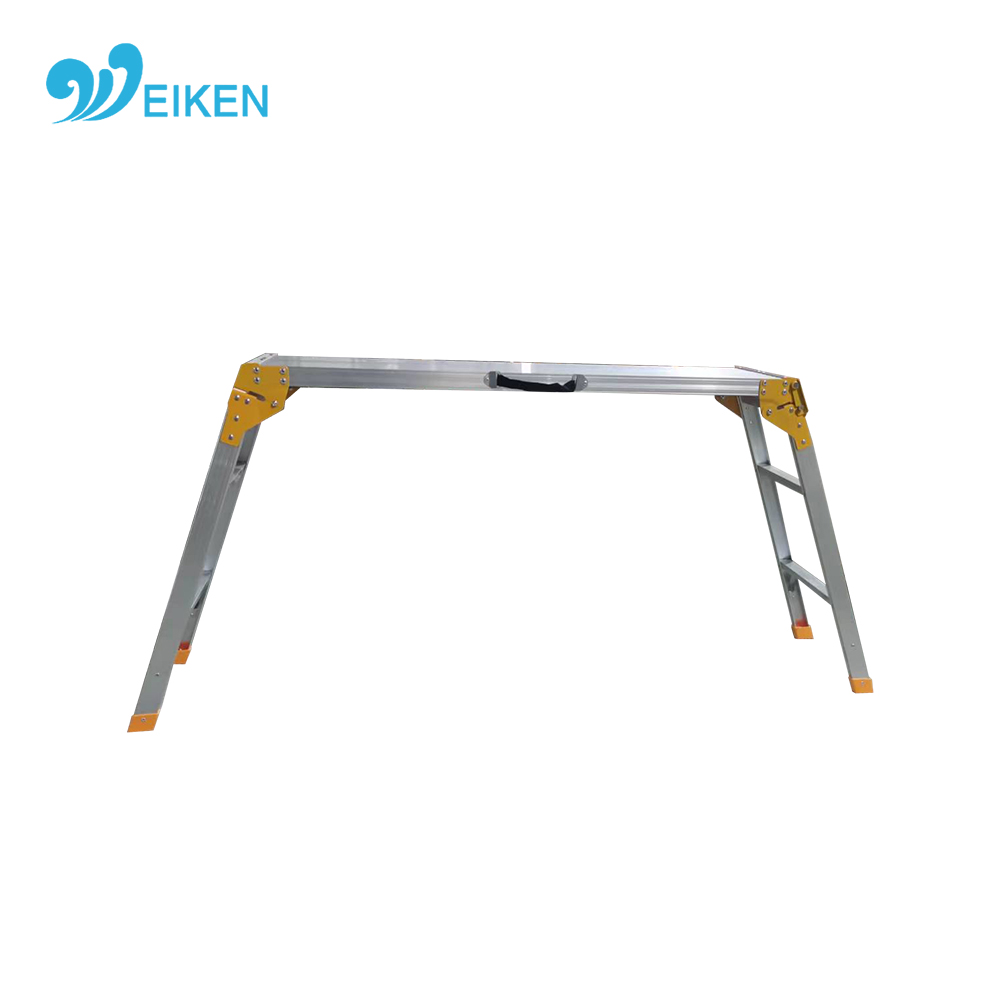 WK-WL04 Plus sliver and yellow work platform with 2 pcs treadboards